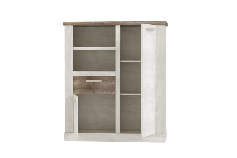 BESCH Skänk 41x110 cm Brun/Vit - Förvaring - Skåp - Vitrinskåp