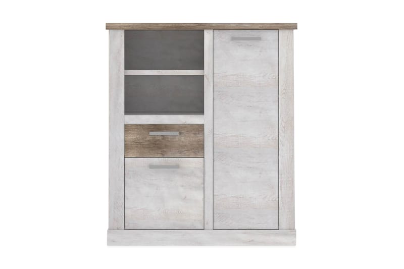 BESCH Skänk 41x110 cm Brun/Vit - Förvaring - Skåp - Vitrinskåp