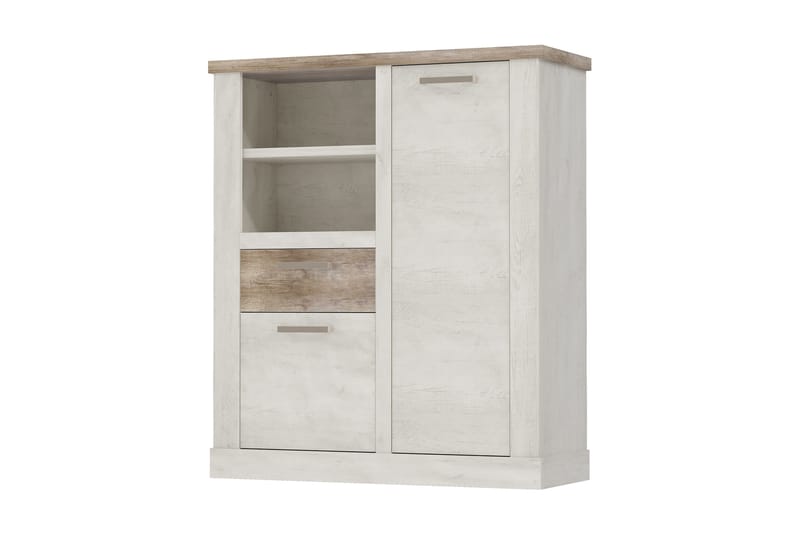 BESCH Skänk 41x110 cm Brun/Vit - Förvaring - Skåp - Vitrinskåp