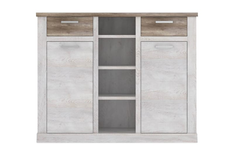 BESCH Skänk 41x160 cm Brun/Vit - Förvaring - Skåp - Vitrinskåp