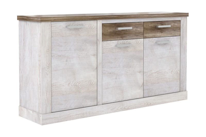 BESCH Skänk 41x172 cm Brun/Vit - Förvaring - Skåp - Vitrinskåp