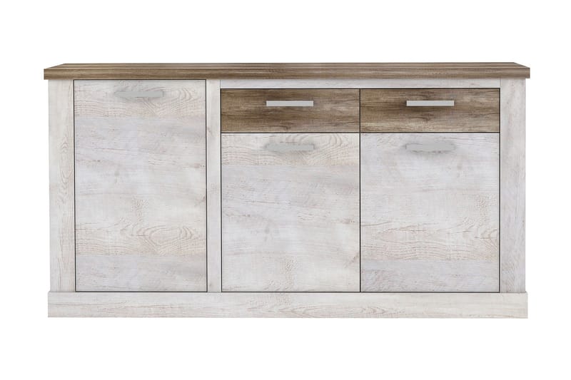 BESCH Skänk 41x172 cm Brun/Vit - Förvaring - Skåp - Vitrinskåp