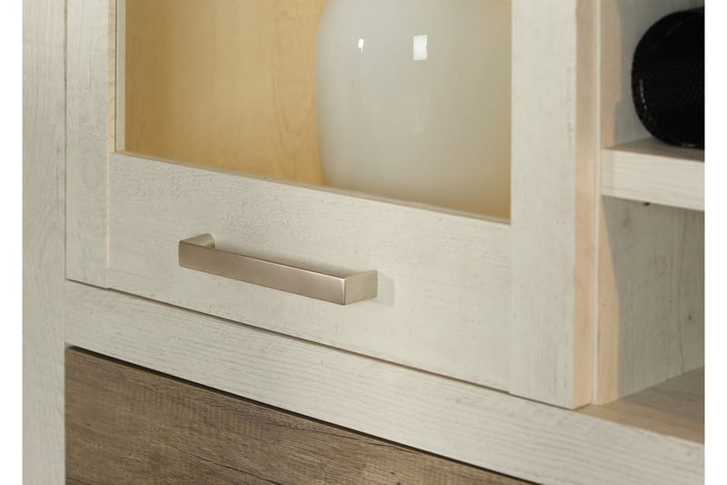 BESCH Vitrinskåp 41x108 cm Brun/Vit - Förvaring - Skåp - Vitrinskåp