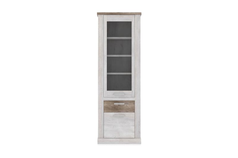 BESCH Vitrinskåp 41x71 cm Brun/Vit - Förvaring - Skåp - Vitrinskåp