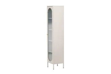 Cali Smalt Vitrinskåp 35 cm djup 37 cm bred 180 cm hög Ljust Stål - Beige - Förvaring - Skåp - Vitrinskåp