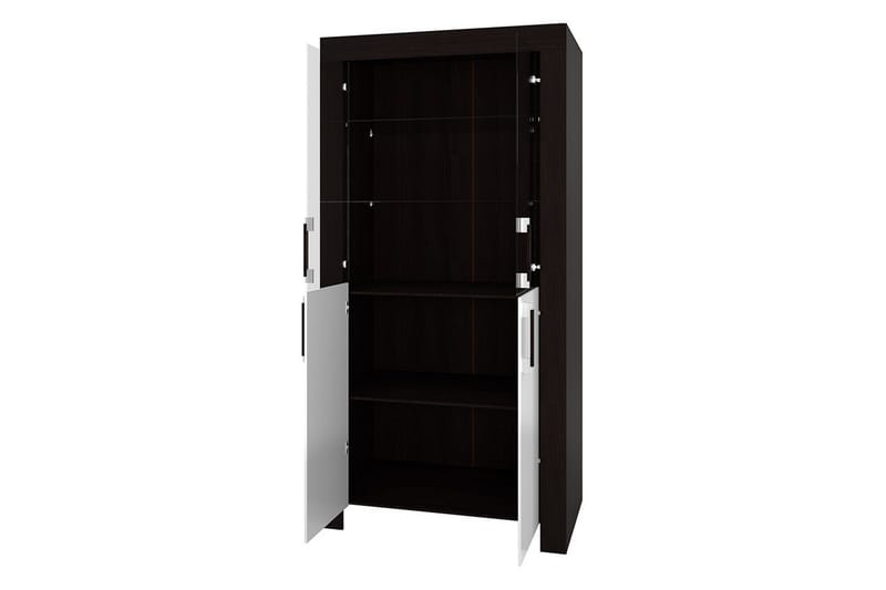 Cezar Vitrinskåp 100x42x201 cm Ek - Förvaring - Skåp - Vitrinsk åp