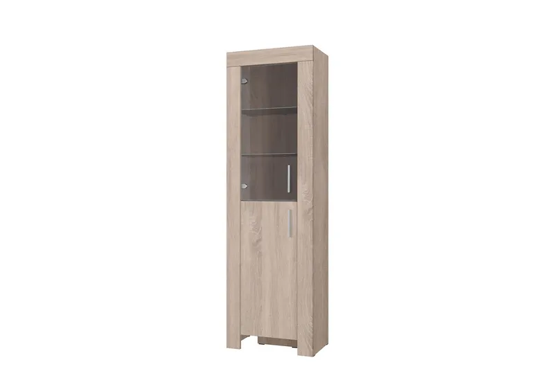 Cezar Vitrinskåp 60x42x201 cm Ek - Förvaring - Skåp - Vitrinskåp