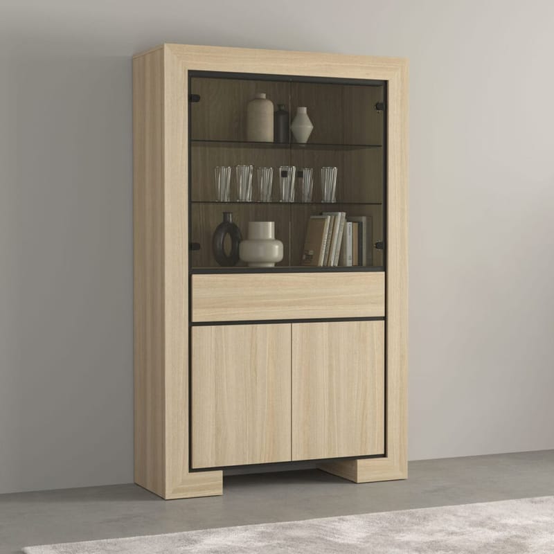 Vitrinskåp Cuba II 4 Dörrar 1 Låda - Förvaring - Skåp - Vitrinskåp