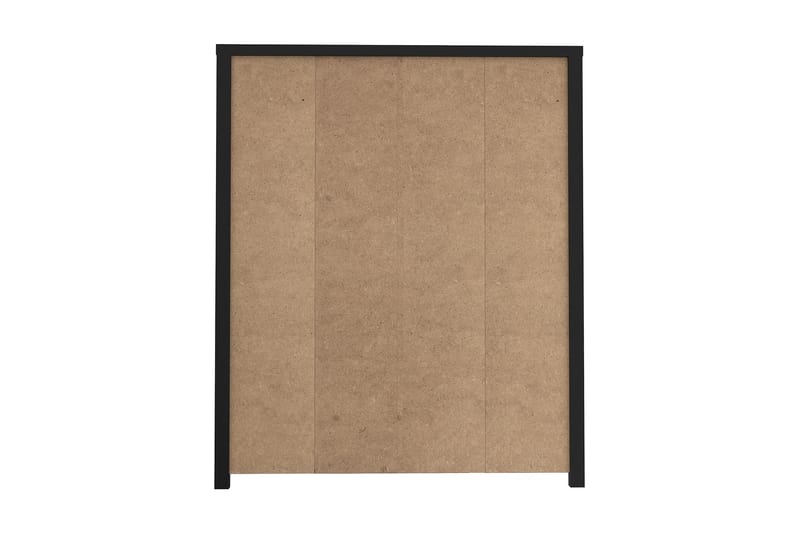DAUBY Garderob 62x221 cm 3 Hyllplan Brun/Svart - Förvaring - Skåp - Vitrinskåp