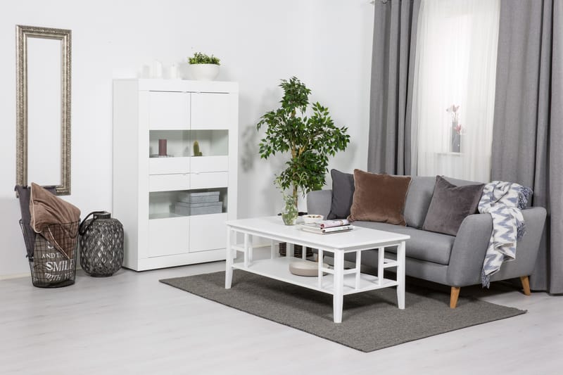 DINAMI Vitrinskåp 102 Vit - Förvaring - Skåp - Vitrinskåp