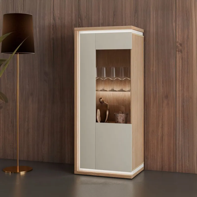 Vitrinskåp Dore 1 Dörr Vänster - Förvaring - Skåp - Vitrinskåp