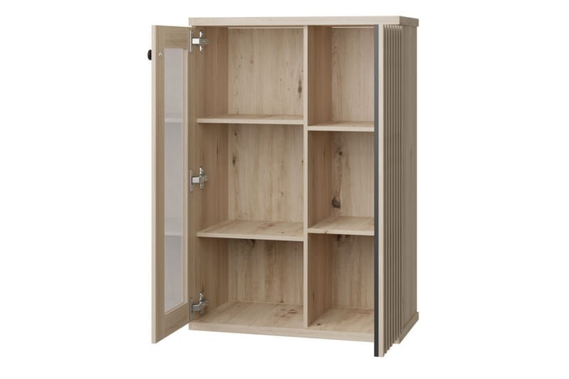 HADLEIGH Vitrinskåp 40,6x131,9x86,4  cm Trä/Svart - Förvaring - Skåp - Vitrinskåp