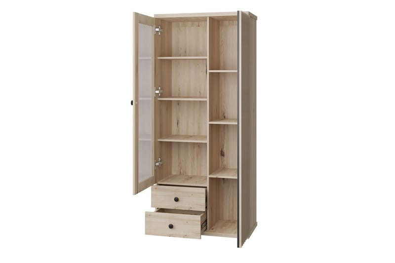 HADLEIGH Vitrinskåp 40,6x191x86,4  cm Trä/Svart - Förvaring - Skåp - Vitrinskåp