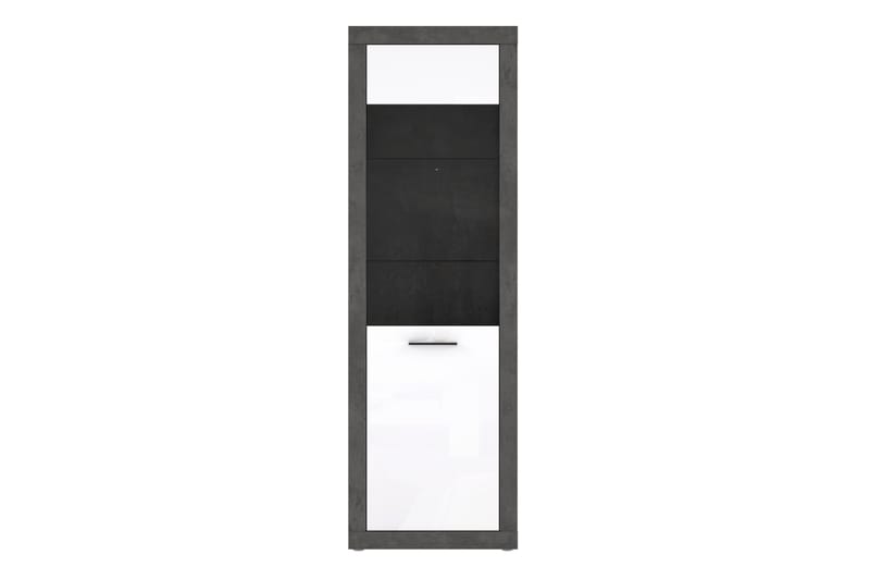 KALOYAN Vitrinskåp 53x134 cm Grå/Vit - Förvaring - Skåp - Vitrinskåp
