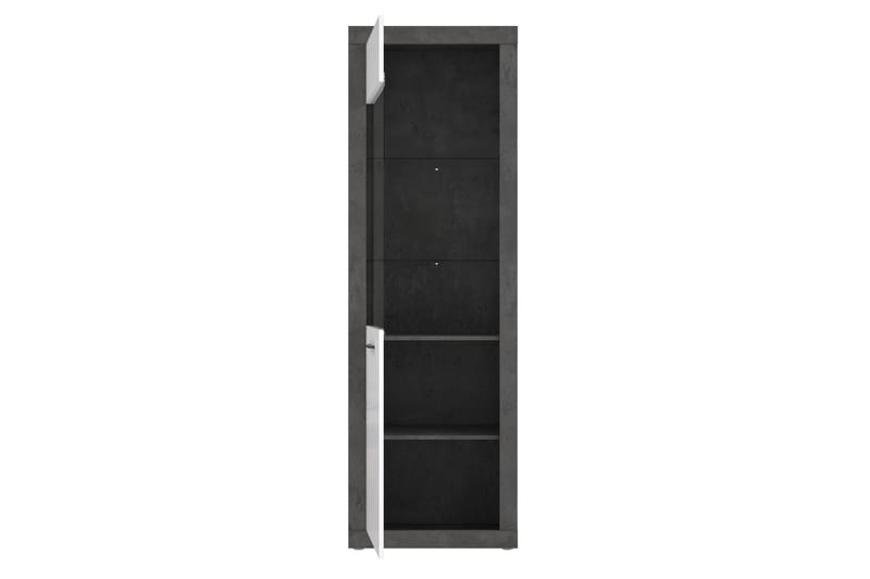 KALOYAN Vitrinskåp 53x134 cm Grå/Vit - Förvaring - Skåp - Vitrinskåp