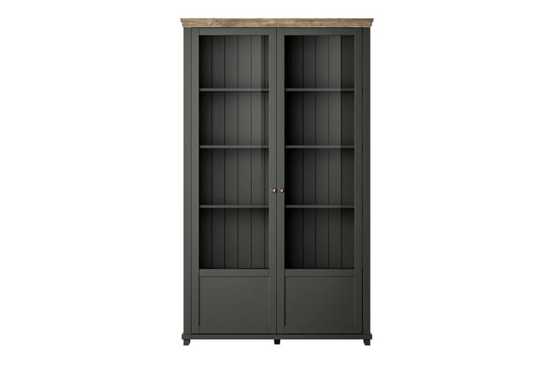 KENSTONE Vitrinskåp 42x126 cm  Khaki/Natur - Förvaring - Skåp - Vitrinskåp