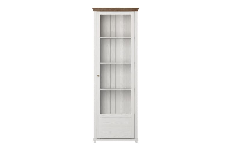 KENSTONE Vitrinskåp 42x71 cm  Vit/Natur - Förvaring - Skåp - Vitrinskåp