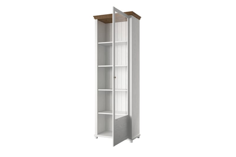 KENSTONE Vitrinskåp 42x71 cm  Vit/Natur - Förvaring - Skåp - Vitrinskåp