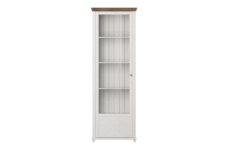KENSTONE Vitrinskåp 42x71 cm  Vit/Natur - Förvaring - Skåp - Vitrinskåp