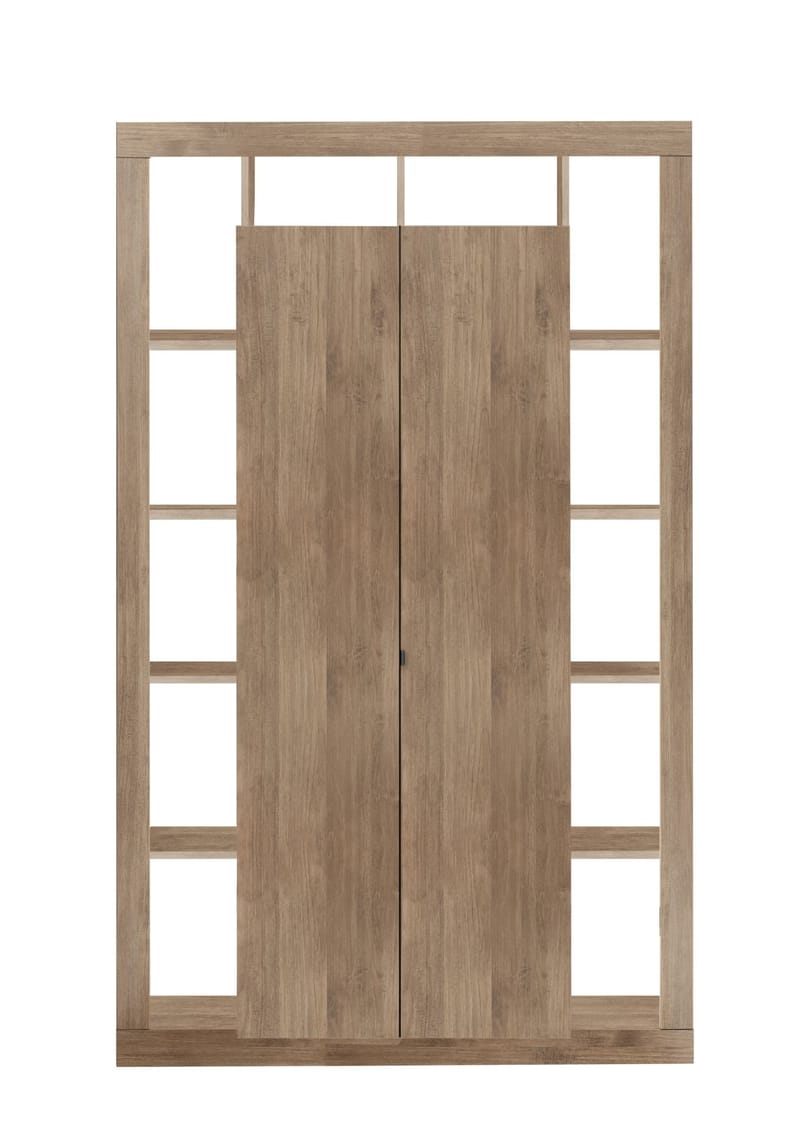 KNIPTON Vitrinskåp 42x134x217 cm Brun - Förvaring - Skåp - Vitrinskåp