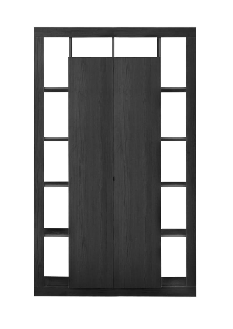 KNIPTON Vitrinskåp 42x134x217 cm Svart - Förvaring - Skåp - Vitrinskåp