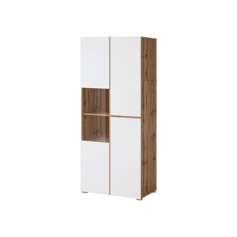 Vitrinskåp Kors 3 dörrar, Vit - Wotan Ek