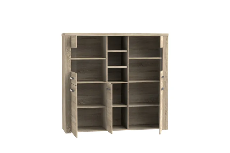 Loannia Vitrinskåp 41x146 cm - Brun - Förvaring - Skåp - Vitrinskåp