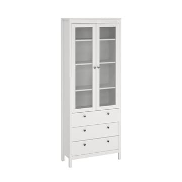 Vitrinskåp Madrid med 2 glasdörrar 3 lådor 78x199 cm - Förvaring - Skåp - Vitrinskåp