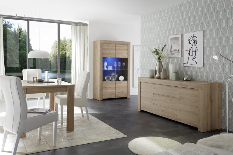 Midas Vitrinskåp 110 cm - Brun - Förvaring - Skåp - Vitrinskåp