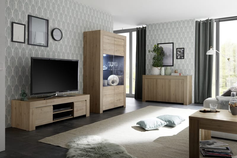 Midas Vitrinskåp 110 cm - Brun - Förvaring - Skåp - Vitrinskåp