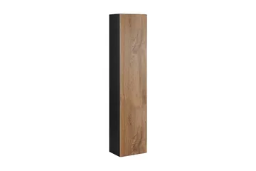 Narbonne Smalt Vitrinskåp 30 cm djup 40 cm bred 180 cm hög Mörkt Trä