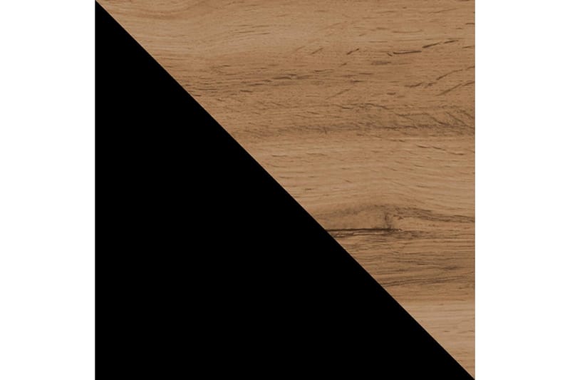 Narbonne Smalt Vitrinskåp 32 cm djup 35 cm bred 90 cm hög Mörkt Trä Glas - Natur/Svart - Förvaring - Skåp - Vitrinskåp