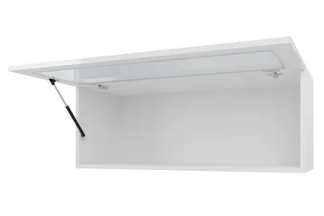 Narbonne Smalt Vitrinskåp 32 cm djup 35 cm bred 90 cm hög Mörkt Trä Glas - Natur/Svart - Förvaring - Skåp - Vitrinskåp