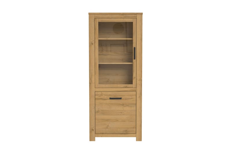 PINIELE Vitrinskåp 42x77 cm Brun - Förvaring - Skåp - Vitrinskåp