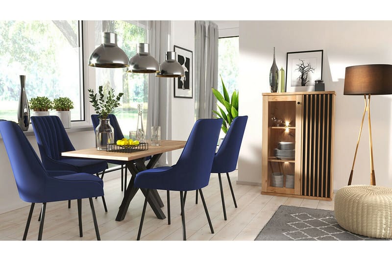 Rosehall Vitrinskåp 132 cm NO_BRAND Black - Förvaring - Skåp - Vitrinskåp