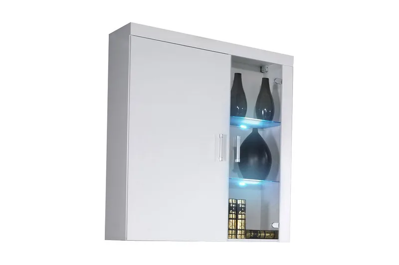 Samba Vitrinskåp 90x35x111 cm NO_BRAND White High gloss - Förvaring - Skåp - Vitrinskåp