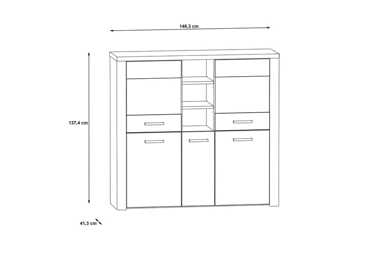 SMADOV Soffbord 110 cm Brun - Förvaring - Skåp - Vitrinskåp
