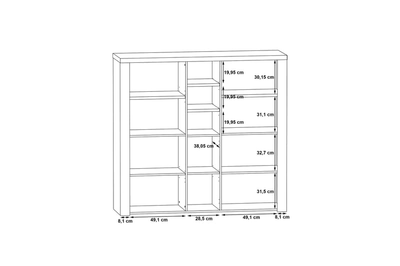 SMADOV Soffbord 110 cm Brun - Förvaring - Skåp - Vitrinskåp