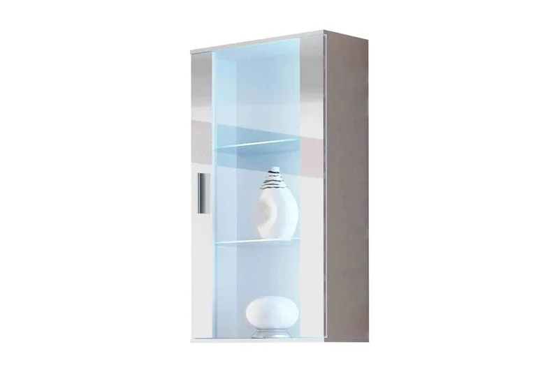 Soho Vitrinskåp 60x29x115,5 cm - Vit - Förvaring - Skåp - Vitrinskåp