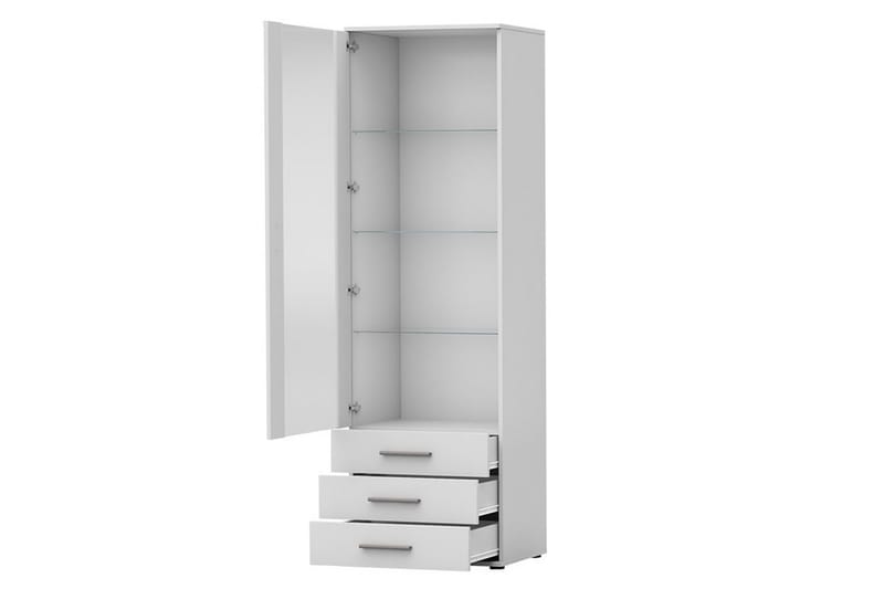 Soho Vitrinskåp 60x41x192 cm - Svart - Förvaring - Skåp - Vitrinskåp