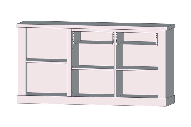 Talebi Låg Skänk 41 cm djup 172 cm bred 90 cm hög Trä - Brun/Vit - Förvaring - Förvaringsmöbler - Skänkar & sideboards