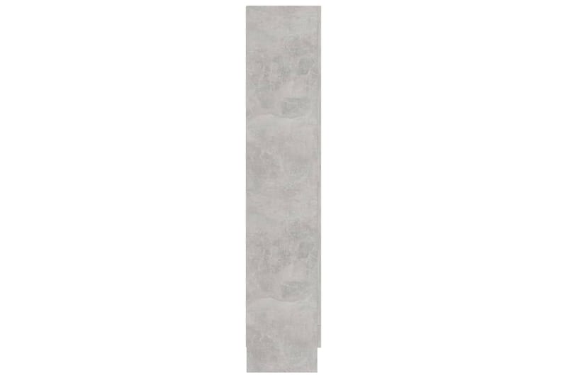 Vitrinskåp betonggrå 82,5x30,5x150 cm spånskiva - Grå - Förvaring - Skåp - Vitrinskåp