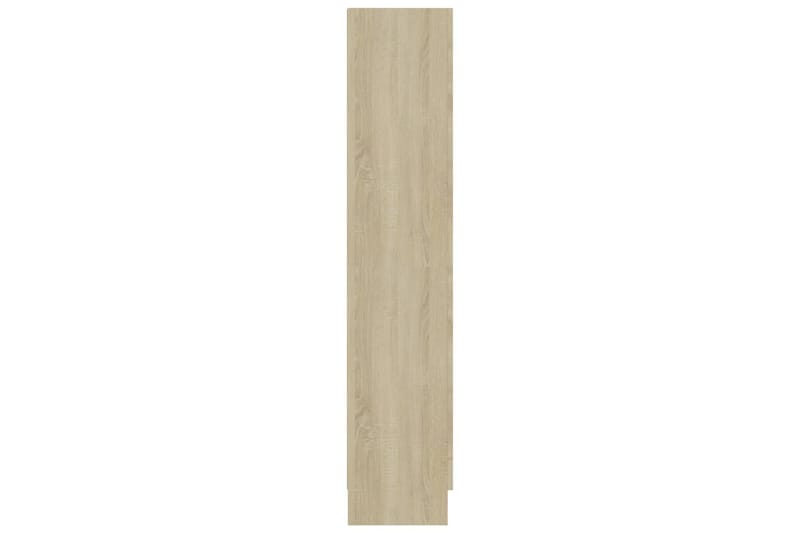 Vitrinskåp sonoma-ek 82,5x30,5x150 cm spånskiva - Brun - Förvaring - Skåp - Vitrinskåp