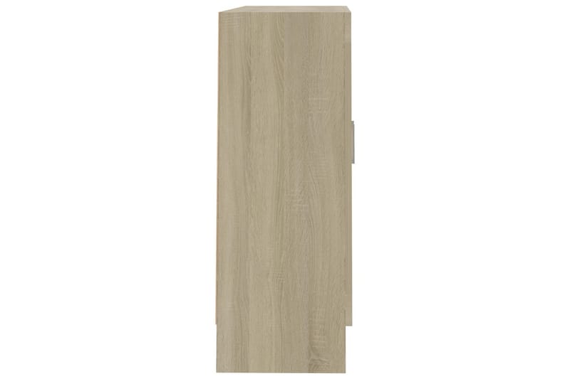 Vitrinskåp sonoma-ek 82,5x30,5x80 cm spånskiva - Brun - Förvaring - Skåp - Vitrinskåp