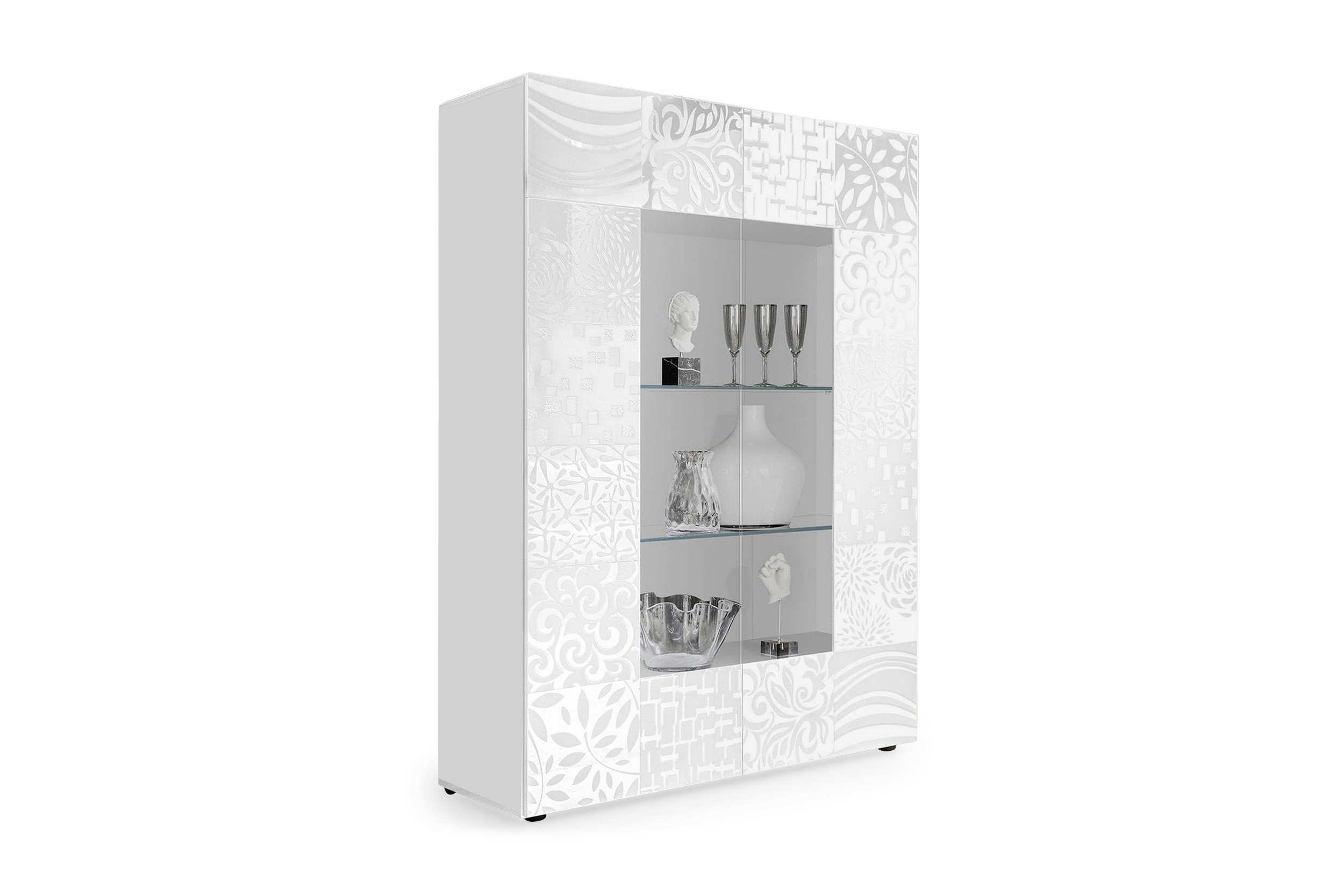 walens vitrinskåp 121 vit -