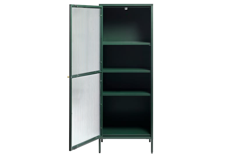 ZIZOU Vitrinskåp 58x160 cm Grön - Förvaring - Skåp - Vitrinskåp