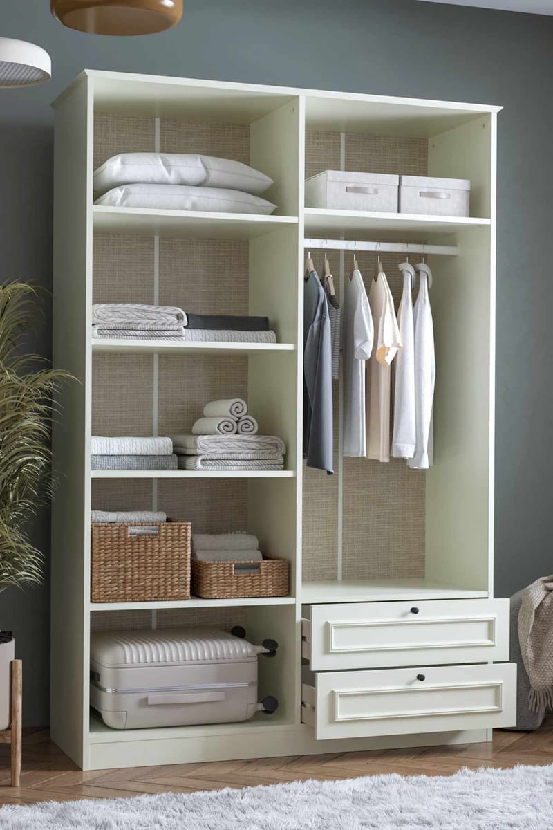 Wonthaggi Garderob 140x210 cm - Vit - Förvaring - Skåp - Garderobsskåp