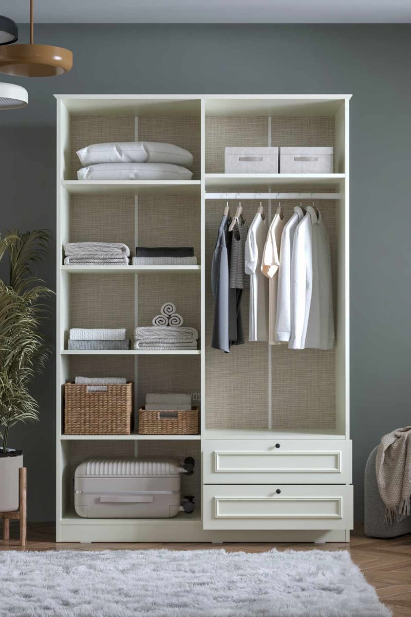 Wonthaggi Garderob 140x210 cm - Vit - Förvaring - Skåp - Garderobsskåp