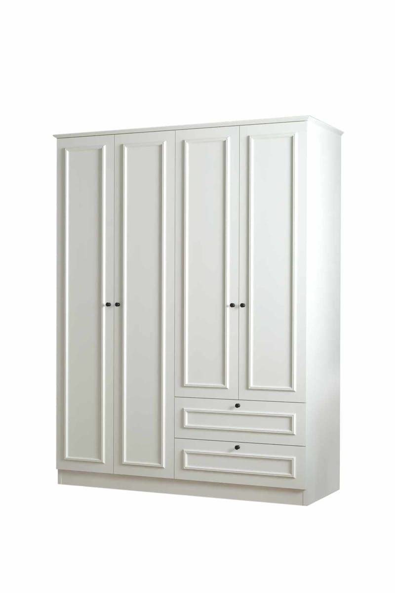 Wonthaggi Garderob 140x210 cm - Vit - Förvaring - Skåp - Garderobsskåp