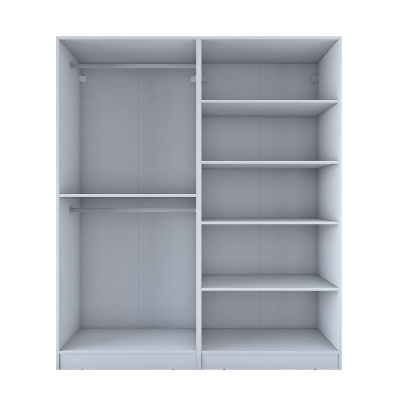 Wonthaggi Garderob 180x210x57,5 cm - Vit - Förvaring - Skåp - Garderobsskåp